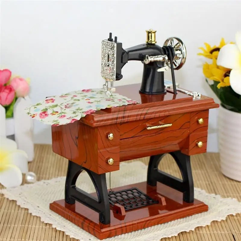 Sewing Machine-Shaped Music Box