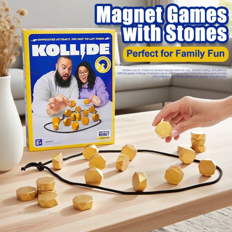 Magnetic Chess Game with Stones