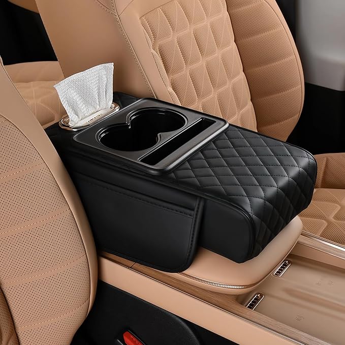 Pu Leather Car Armrest Box Mat