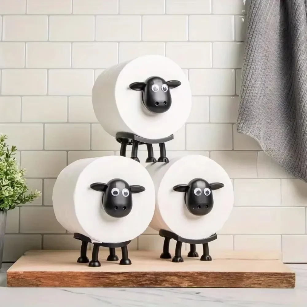 Sheep Toilet Roll Holder - Funny Toilet Paper Holder 3pcs