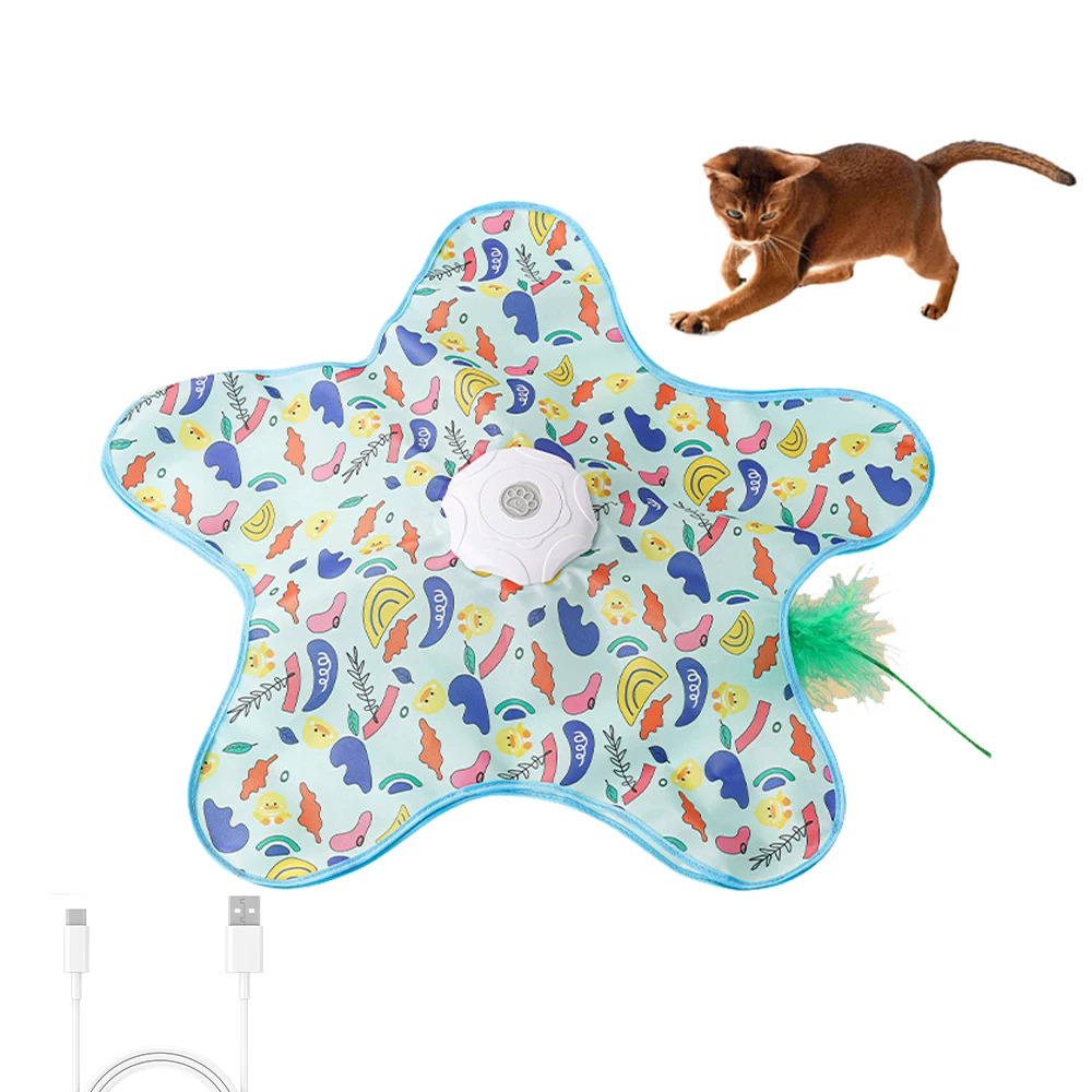 Interactive Cat Mat – Automatic Hide-and-Seek Wand & Feather for Indoor Cats