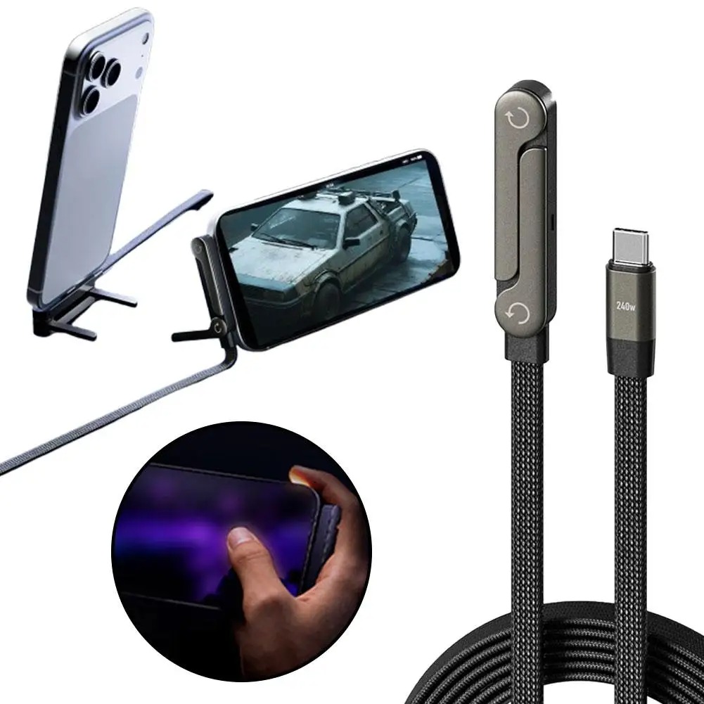 FlexCharge 2-in-1 Fast Charging Cable & Phone Stand