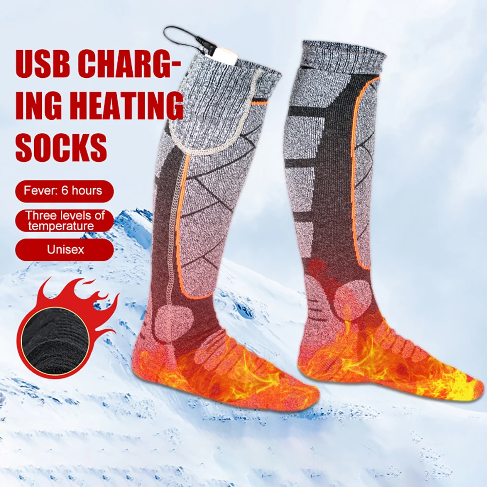 Electric Heated Winter Socks – 3-Level Adjustable Thermal Foot Warmers