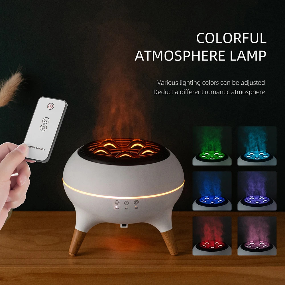 Volcanic Jellyfish Cloud Humidifier – Essential Oil Aromatherapy with Remote Control & Colorful Ambient Lighting