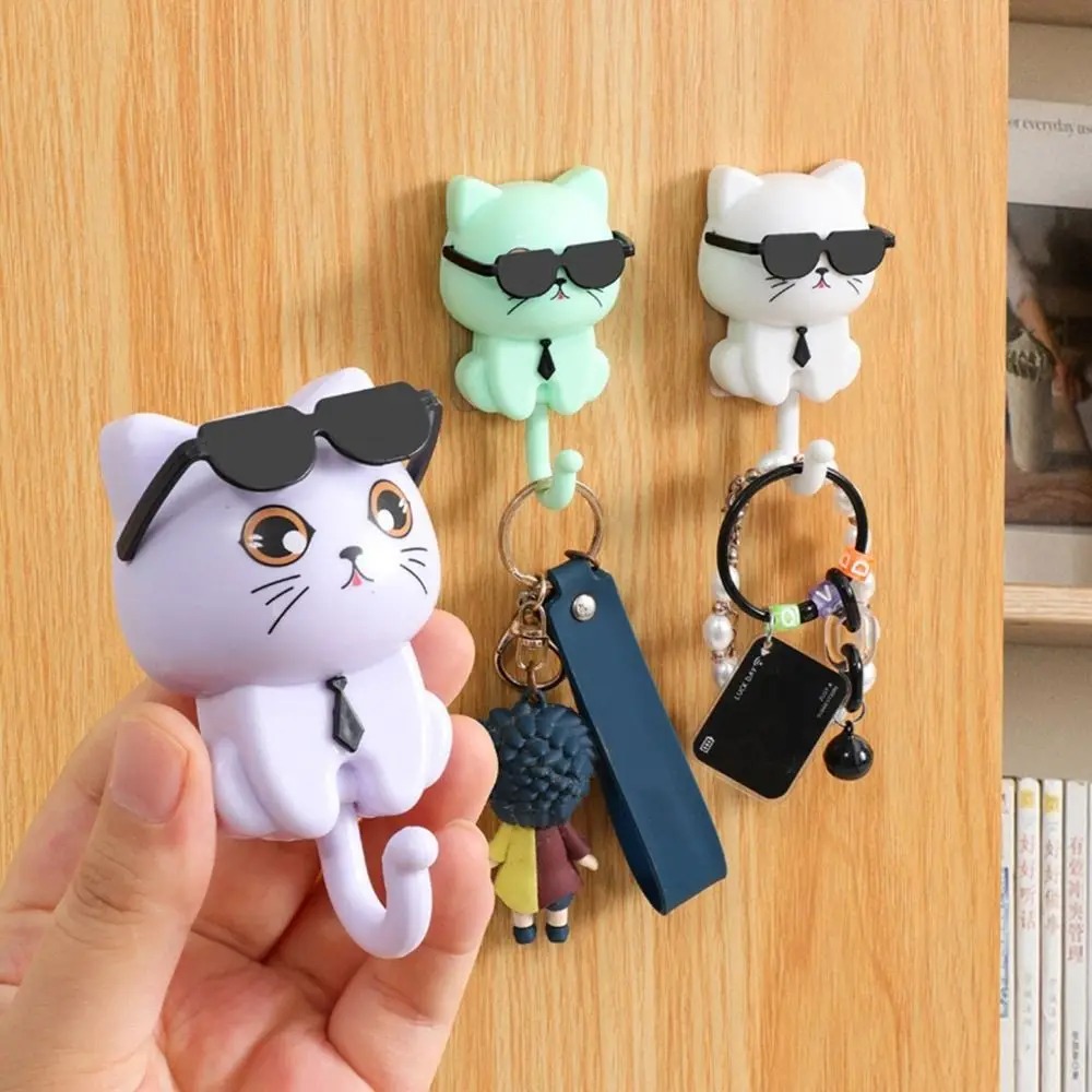 Cat Hook with Moving Sunglasses-3PCS
