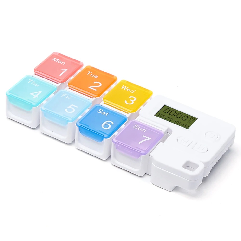 Smart Weekly Pill Organizer with Timer