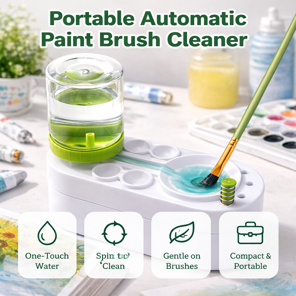 Portable Automatic Paint Brush Cleaner
