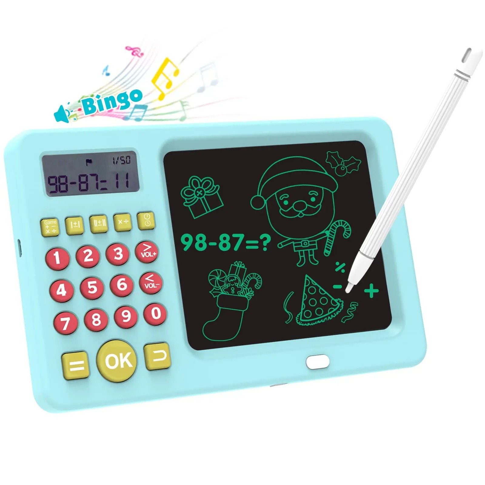 Magic LCD Writing Tablet with Math Games & Sound
