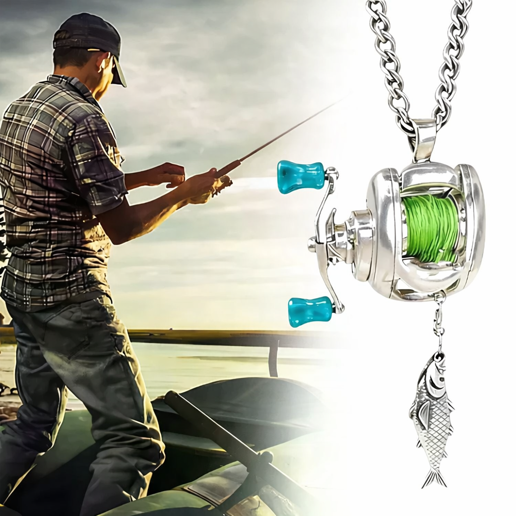 Angler’s Catch Fishing Reel Pendant
