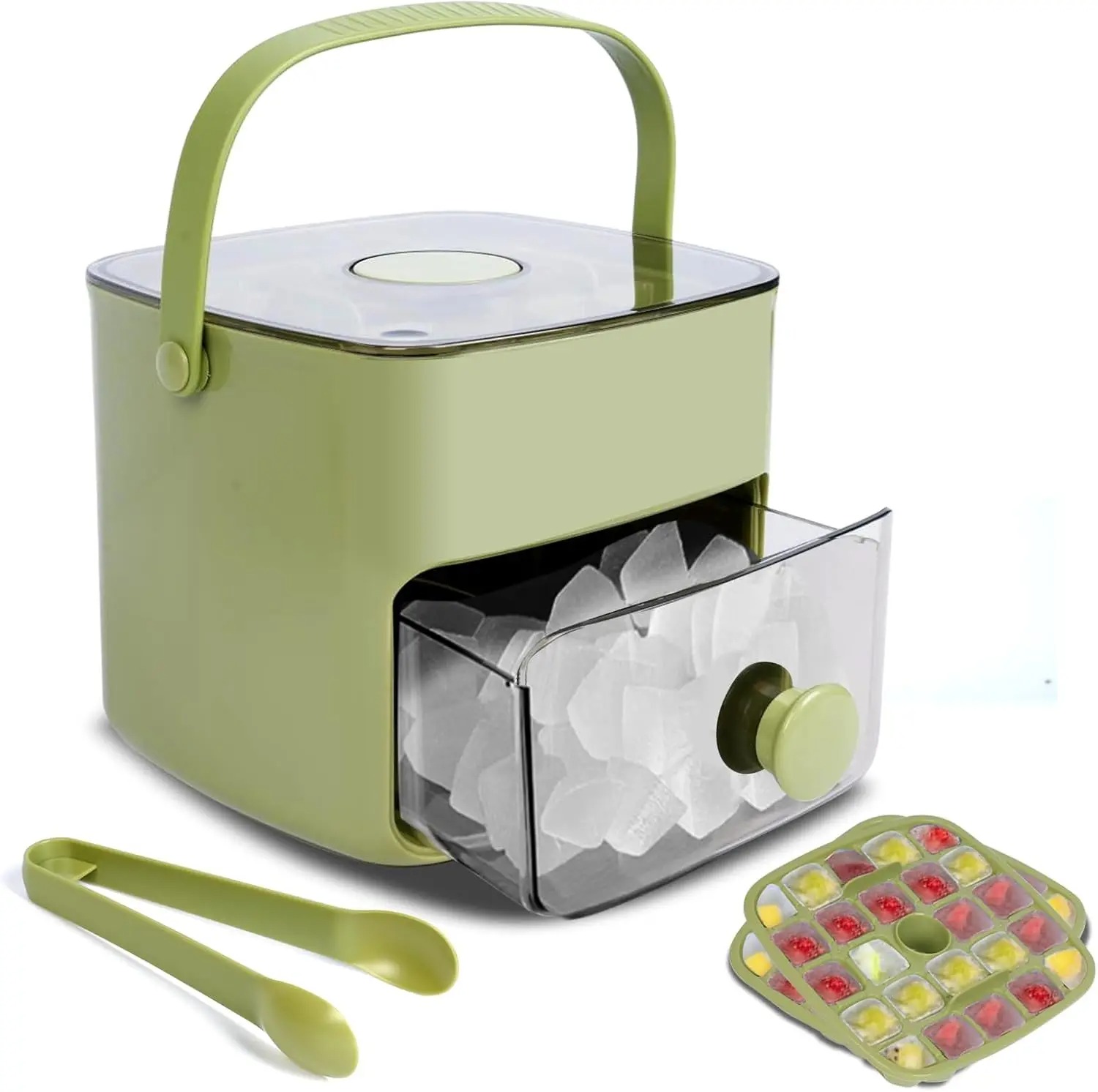 Portable Ice Bucket & Ice Cube Storage Container